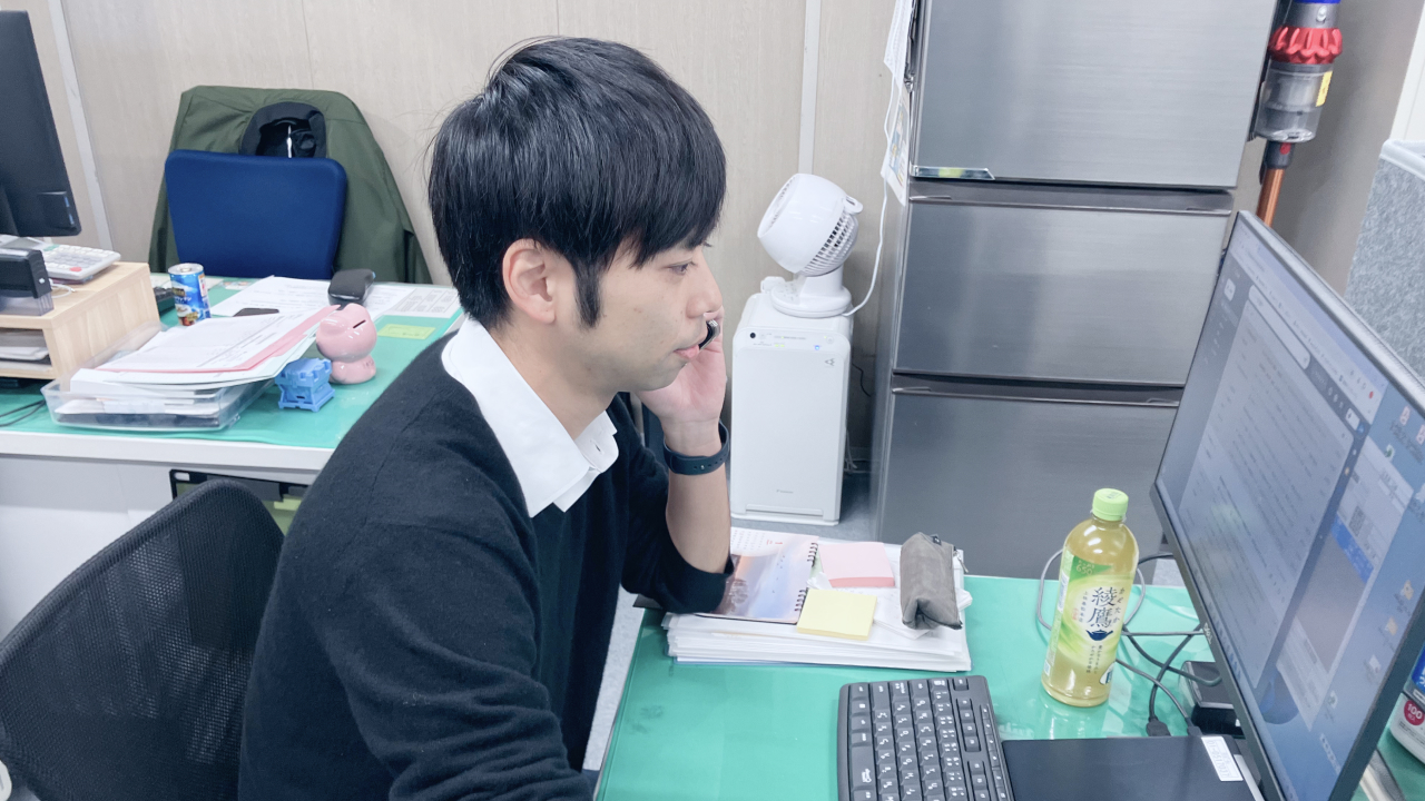 必要な機材を必要な時に
ワンストップでお届け（内装仮設機材レンタル 2020年入社）